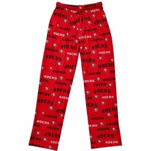 NFL San Francisco 49ers All over Print Red Pajama Sleep Pants Size Small